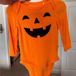 Little Sleepies Orange Pumpkin Bodysuit